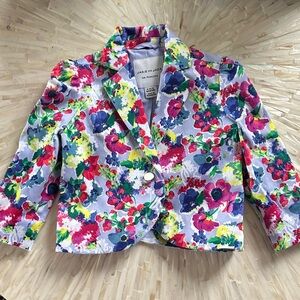 Janie and Jack Multicolor Floral Blazer Size 6-12 months